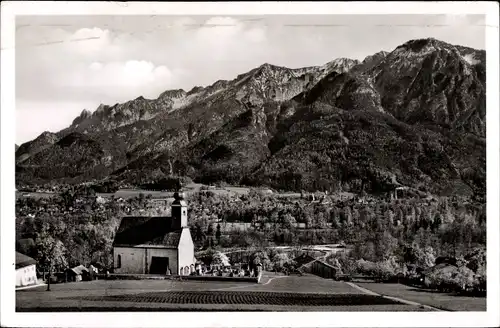 Ak Bad Reichenhall in Oberbayern, Predigtstuhl und Kirche von Nonn