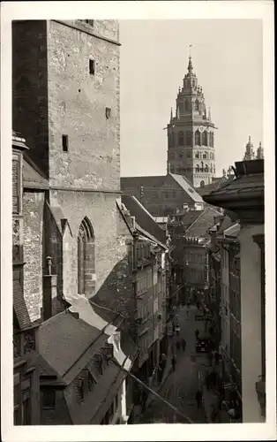 Ak Mainz am Rhein, Blick in die Schustergasse