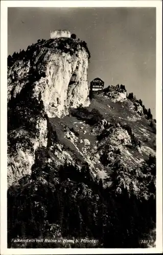 Ak Pfronten im Allgäu Bayern, Burg Falkenstein, Ruine, Hotel
