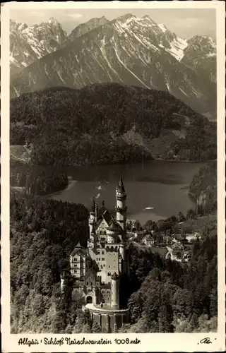Ak Hohenschwangau Schwangau im Ostallgäu, Schloss Neuschwanstein