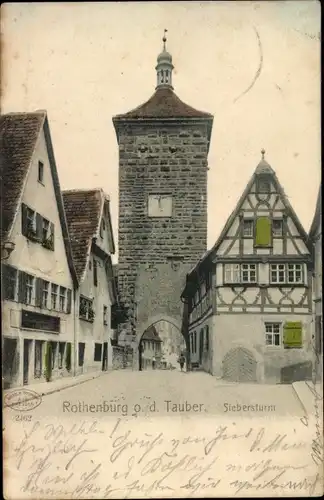 Ak Rothenburg ob der Tauber Mittelfranken, Siebersturm