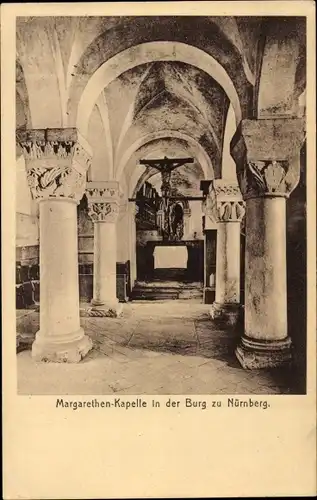 Ak Nürnberg in Mittelfranken, Margarethen Kapelle in der Burg