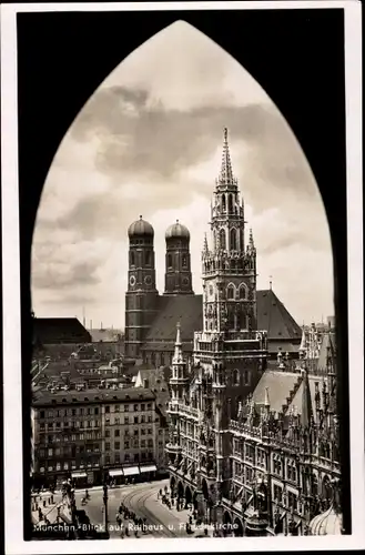 Ak München, Frauenkirche, Rathaus