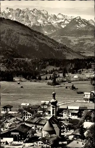 Ak Reit im Winkl Oberbayern, Teilansicht, Kaisergebirge