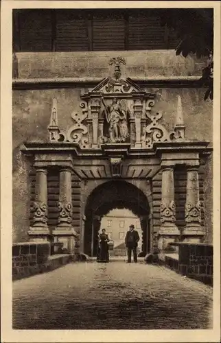 Ak Würzburg am Main Unterfranken, Festung Marienberg, Echter Tor