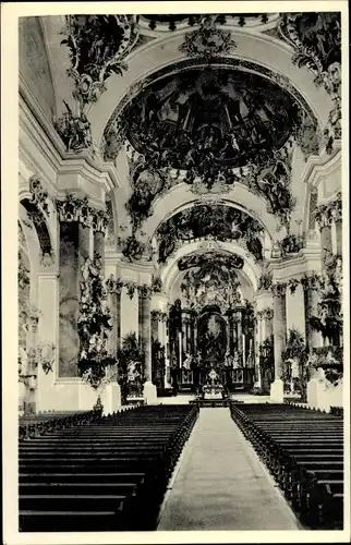 Ak Ottobeuren in Oberschwaben Allgäu, Inneres der Basilika