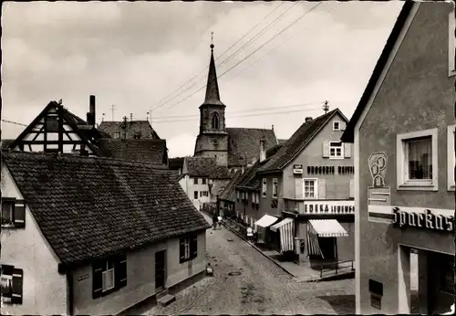 Ak Wendelstein in Mittelfranken, Kirche, Sparkasse, Drogerie, Edeka