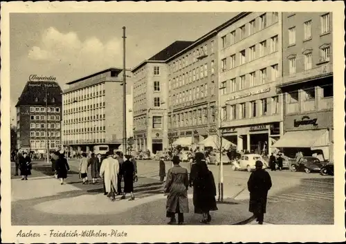 Ak Aachen in Nordrhein Westfalen, Friedrich Wilhelm Platz, Straßenszene