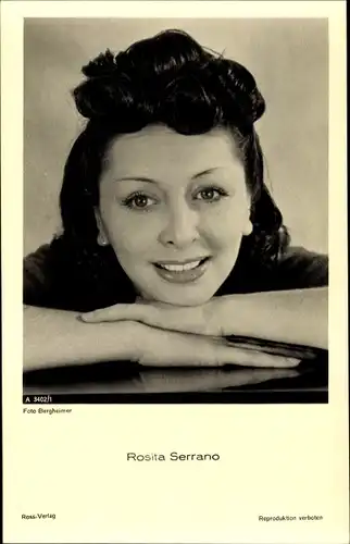 Ak Schauspielerin Rosita Serrano, Portrait, Ross Verlag A 3402/1