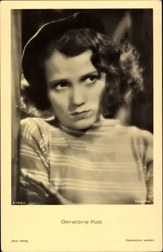 Ak Schauspielerin Geraldine Katt, Portrait