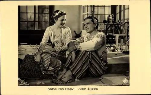 Ak Schauspielerin Käthe von Nagy, Schauspieler Albin Skoda, Ross 9057/1, UfA