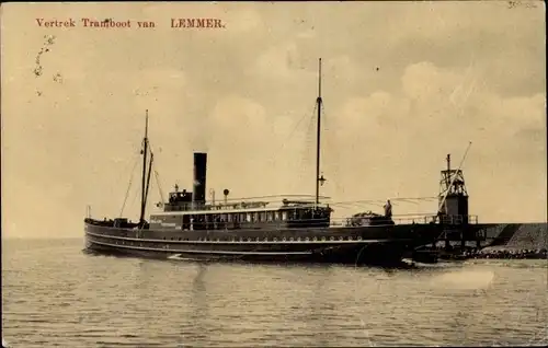 Ak Lemmer Friesland Niederlande, Vertrek Tramboot