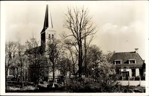 Ak Nijland Súdwest Fryslân Friesland Niederlande, Kirche, Gasthof