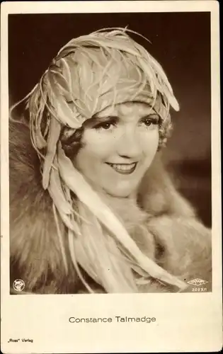 Ak Schauspielerin Constance Talmadge, Portrait