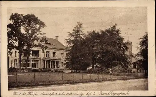 Ak Huis ter Heide Utrecht Niederlande, Amersfoortsche Straatweg bij 't Zandbergenpark