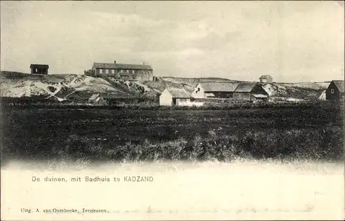 Ak Cadzand Kezand Zeeland Niederlande, De duinen, mit Badhuis