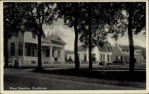 Ak Zuidlaren Drenthe Niederlande, Straßenpartie, Häuser