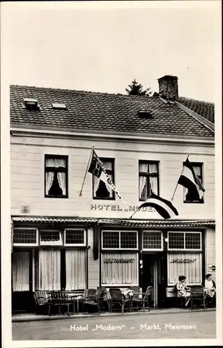 Ak Meerssen Limburg Niederlande, Markt, Hotel Modern