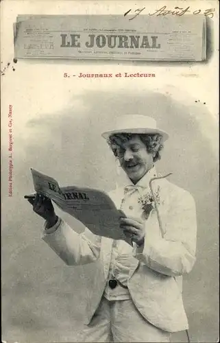 Zeitungs Ak Le Journal, Journaux et Lecteurs