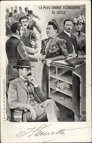 Ak La plus grande Escroquerie du Siecle, Hochstaplerin Therese Humbert, Affaire Humbert Crawford