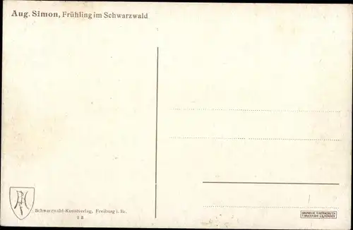 Künstler Ak Simon, A., Frühling im Schwarzwald