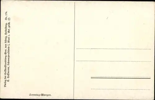 Künstler Ak Hoffmann, H., Schwarzwald, Volkstrachten, Bollenhüte, Sonntag-Morgen