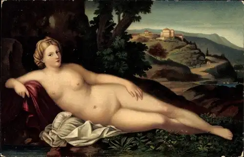 Künstler Ak Jacopo Palma il Vecchio, Ruhende Venus, Frauenakt