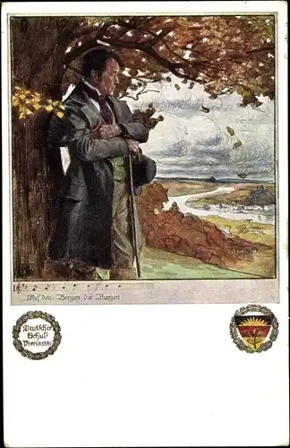 Lied Ak Auf den Bergen die Burgen, Deutscher Schulverein Nr. 458