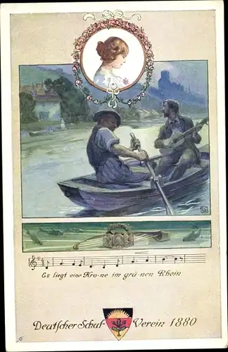 Lied Ak Es liegt eine Krone im grünen Rhein, Deutscher Schulverein Nr. 91