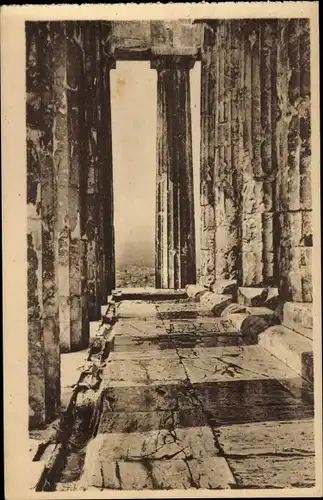 Ak Athen Griechenland, The Parthenon, the Doorway