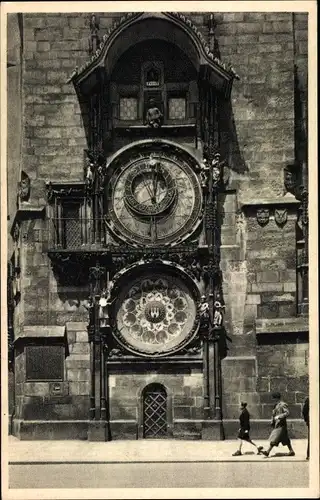 Ak Praha Prag Tschechien, Clock of the Town Hall