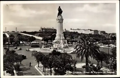 Ak Lisboa Lissabon Portugal, Praca do Marques de Pombal