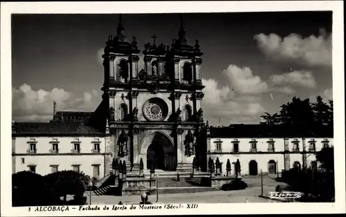 Ak Alcobaça Portugal, Facada de Igreja do Mosteiro