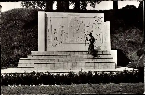 Ak Hulst Zeeland Niederlande, Monument van Reinhaert de Vos