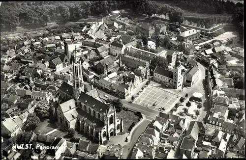 Ak Hulst Zeeland Niederlande, Panorama, Fliegeraufnahme