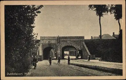 Ak Hulst Zeeland Niederlande, Dubbelpoort