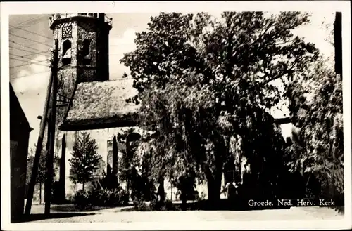 Ak Groede Zeeland, Ned. Herv. Kerk