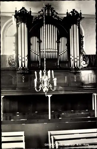 Ak Grijpskerke Zeeland, Orgel in der Kirche