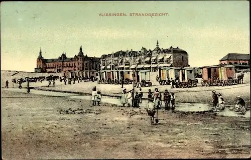 Ak Vlissingen Zeeland Niederlande, Strandgezicht