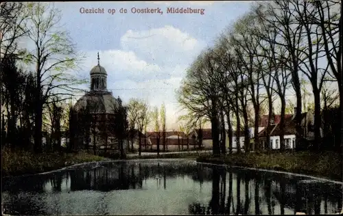 Ak Middelburg Zeeland Niederlande, Gezicht op de Oostkerk