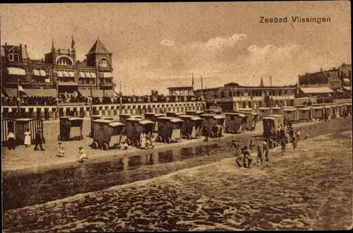 Ak Vlissingen Zeeland Niederlande, Zeebad