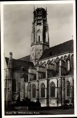 Ak Hulst Zeeland Niederlande, St. Willebrordus Kerk