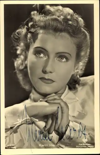 Ak Schauspielerin Karin Hardt, Portrait, Autogramm