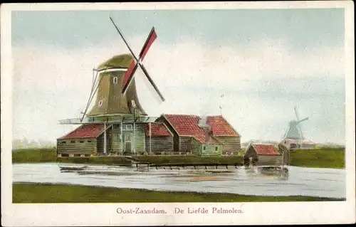 Ak Zaandam Zaanstad Nordholland, Le Liefde Pelmolen