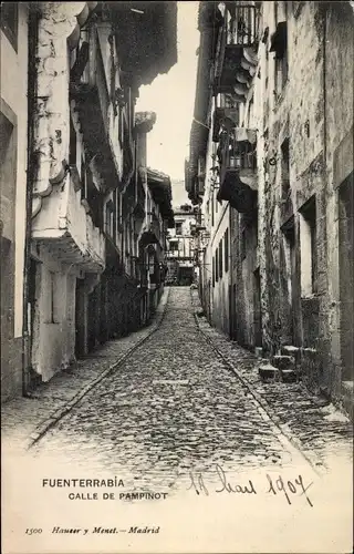 Ak Fuenterrabia Baskenland, Calle de Pampinot