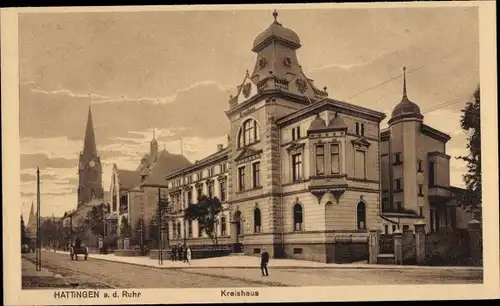 Ak Hattingen an der Ruhr, Kreishaus