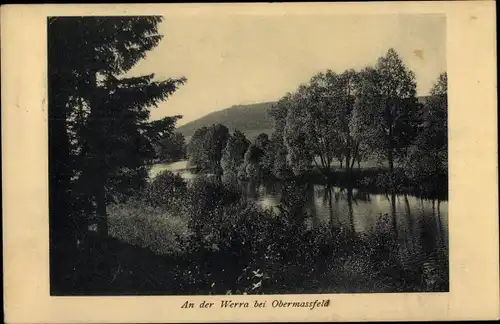 Ak Meiningen in Thüringen, An der Werra bei Obermassfeld