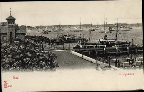 Ak Kiel in Schleswig Holstein, Partie im Kriegshafen