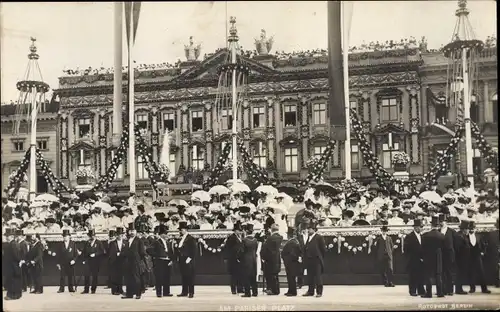 Ak Berlin Mitte, Pariser Platz im Festschmuck zur Vermählung des Kronprinzenpaares 1905
