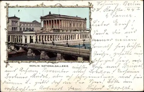 Passepartout Ak Berlin Mitte, Nationalgalerie